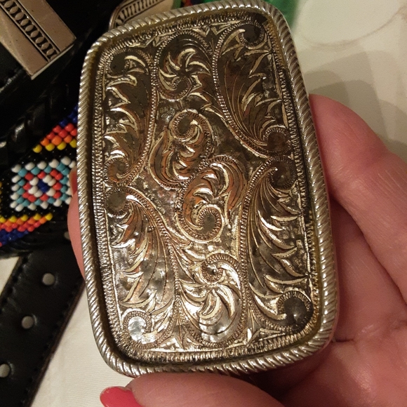 VTG. TE EXPRESS SOLID BRASS RAILROAD BELT BUCKLE - Picture 13 of 16